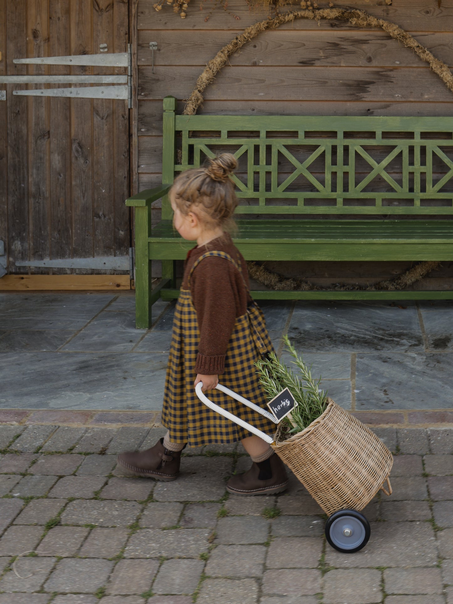 【LAST TWO】Blueberry Gingham Tribe Skirt