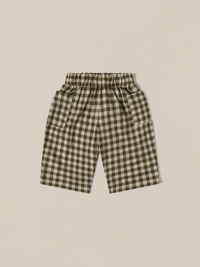 【LAST ONE】Olive Gingham Fisherman Pants