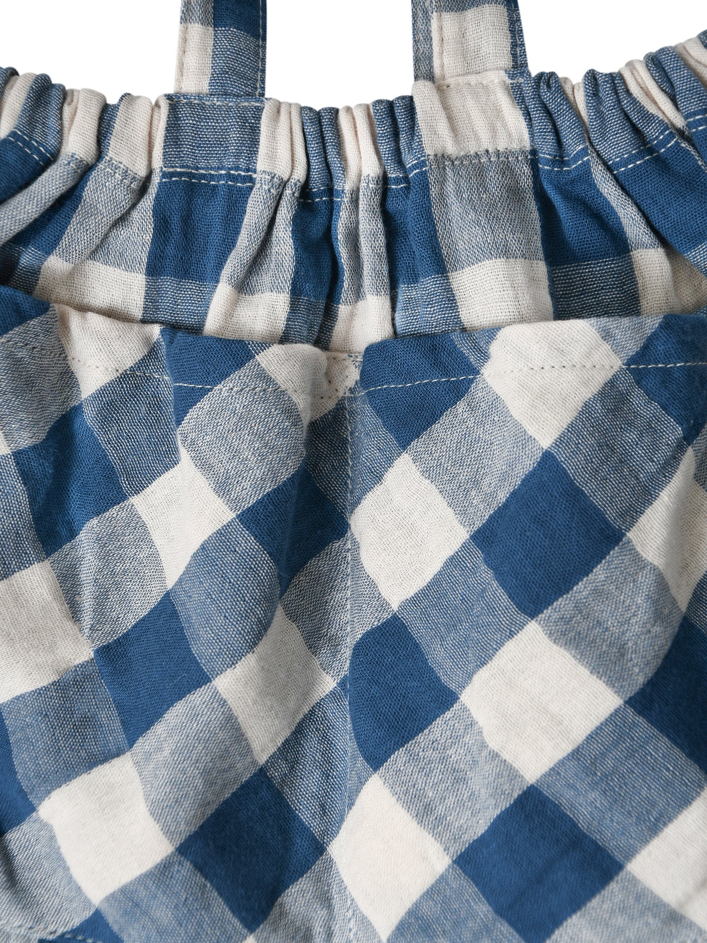 Pottery Blue Gingham Maker Crossback Skirt