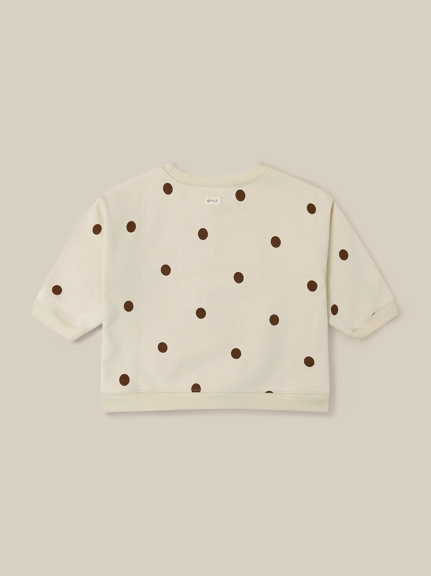 【LAST TWO】Undyed Cotton Dots Sweatshirt