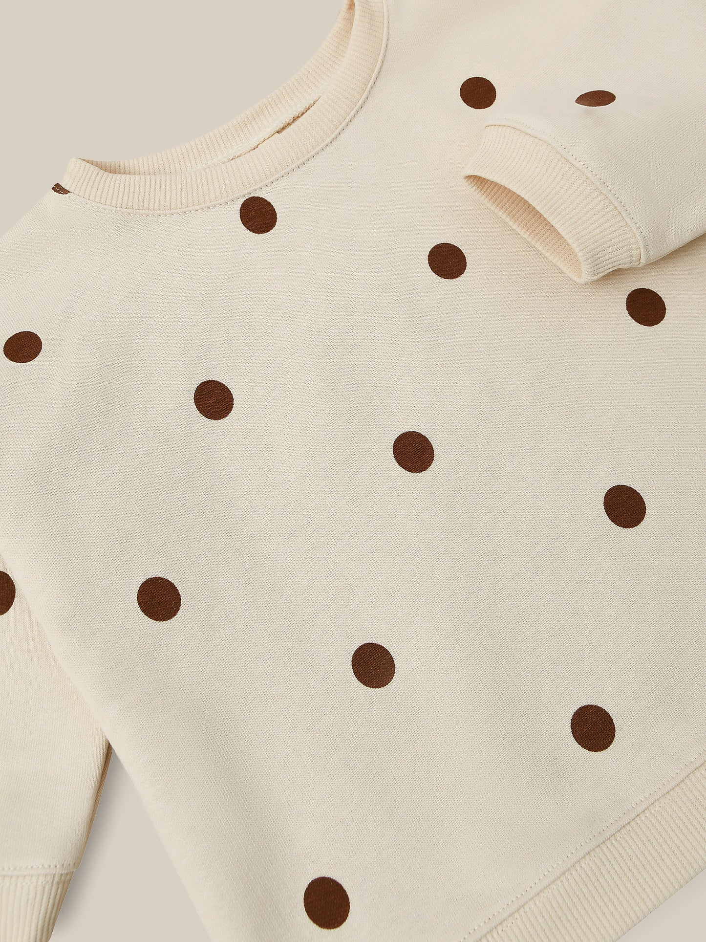 【LAST TWO】Undyed Cotton Dots Sweatshirt