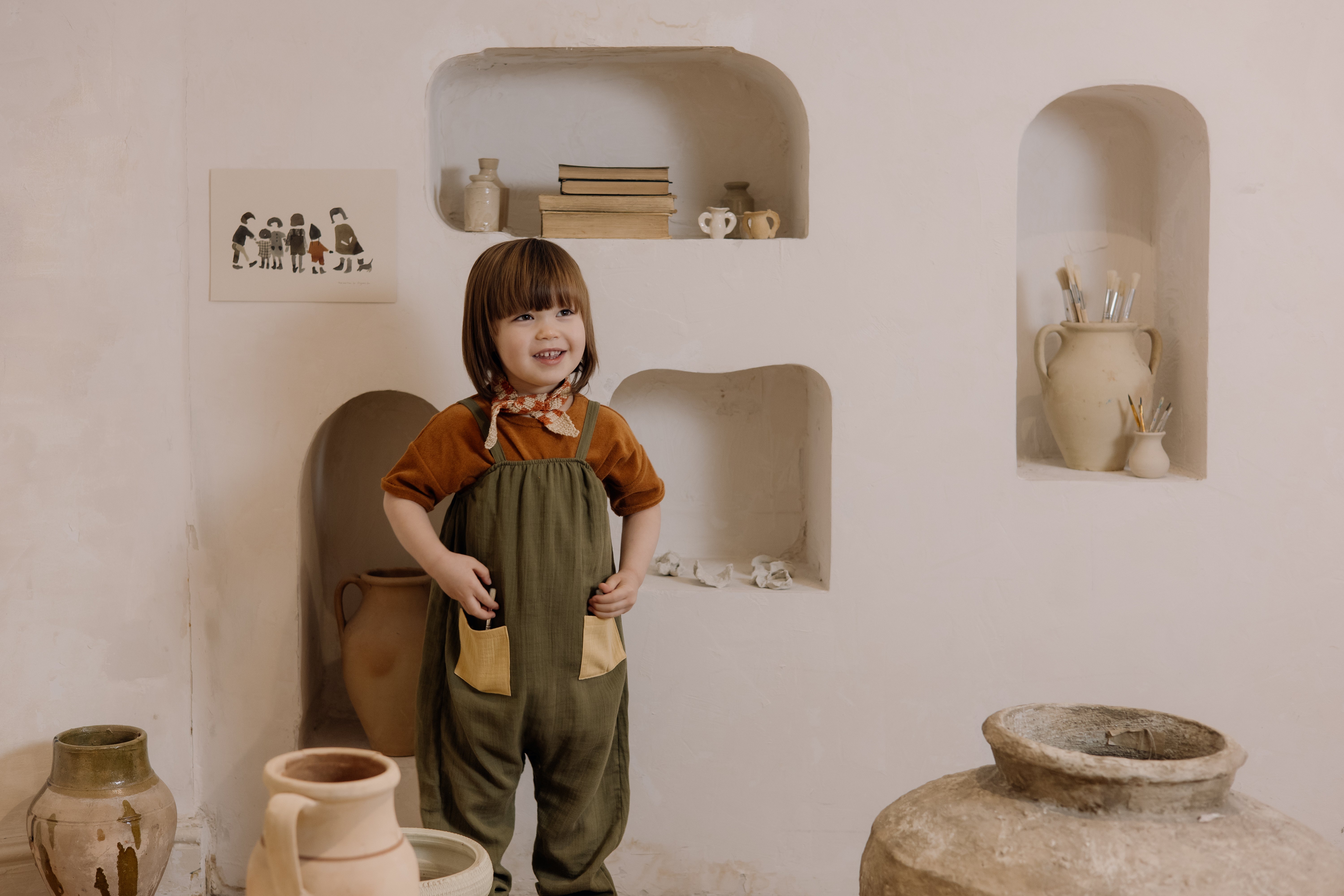 LAST TWO】Olive Artisan Jumpsuit – Engels Zimmer