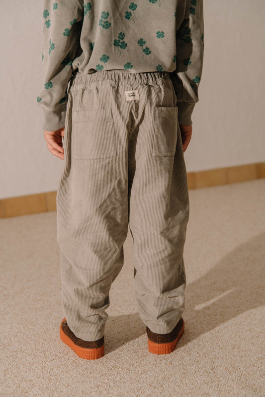 PANTALON CARROT CORDEROY GREY