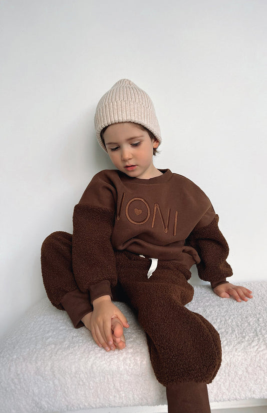 WOOLY TRACKPANT - CHOC
