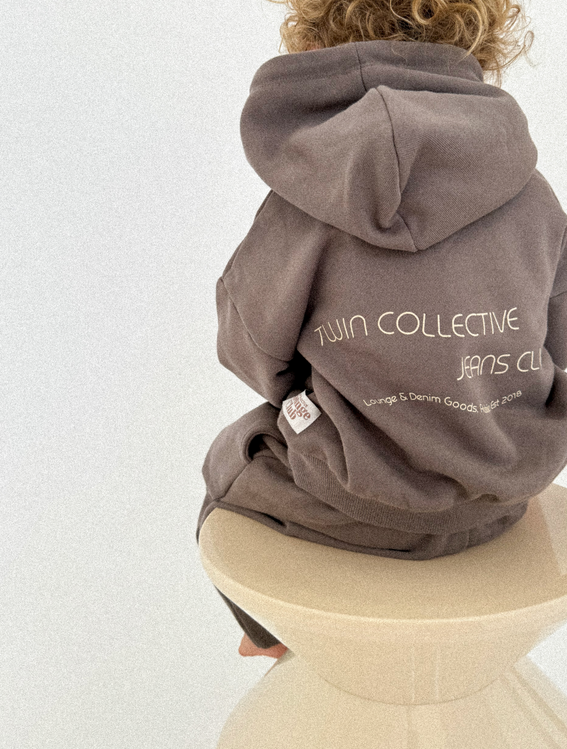 Logo Hoodie Set- Mocha Brown