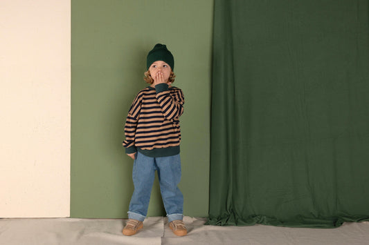 Rel Sweater / Navy Stripe