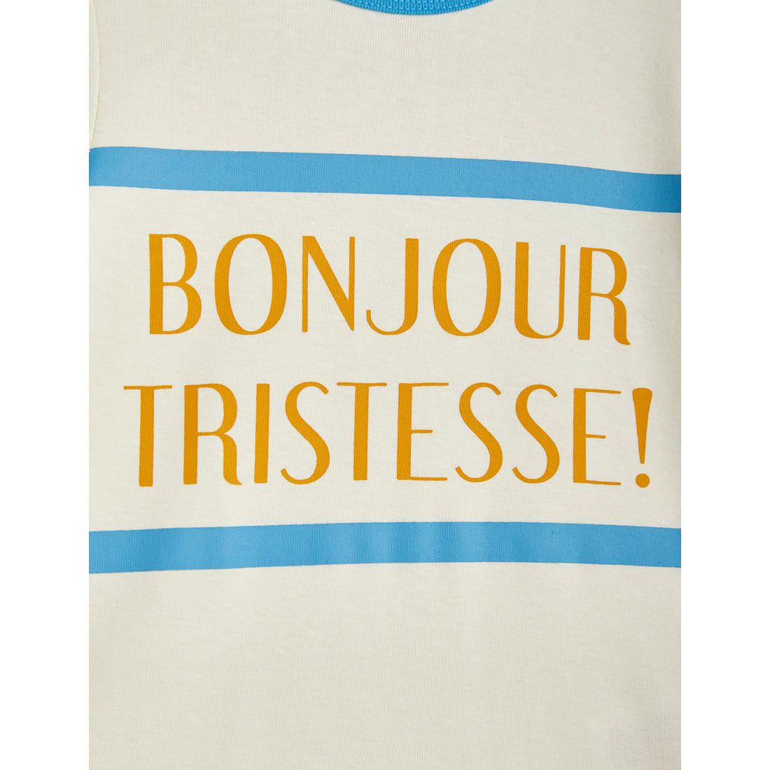 【LAST ONE】MINI RODINI - BONJOUR TRISTESSE T-SHIRT BLUE