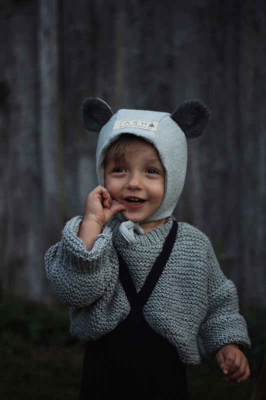 CLOUD BEAR WOOL BONNET