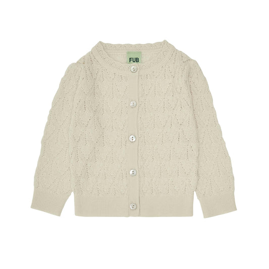 【LAST ONE】FUB - Baby Pointelle Cardigan, ecru