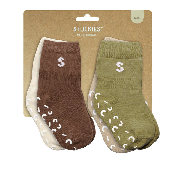 【LAST ONE】STUCKIES - 4 packs classic socks / EARTH