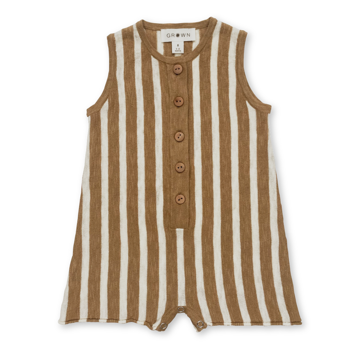 【LAST ONE】Striped Linen Playsuit -Cedar