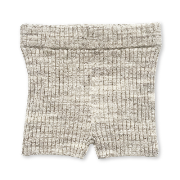 Knitted Rib Bike Shorts - Wheat