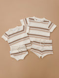 ZIGGY LOU - KNITTED TEE | CLAY STRIPES