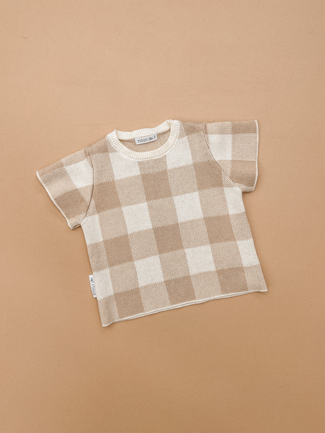 ZIGGY LOU - KNITTED TEE | GINGHAM