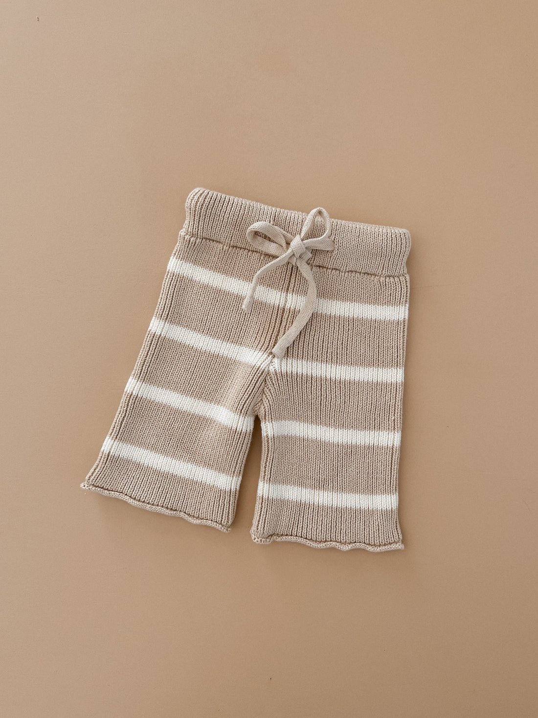 【LAST TWO】ZIGGY LOU - CROPPED PANTS | BISCUIT STRIPES RIBBED