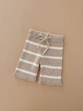 【LAST TWO】ZIGGY LOU - CROPPED PANTS | BISCUIT STRIPES RIBBED