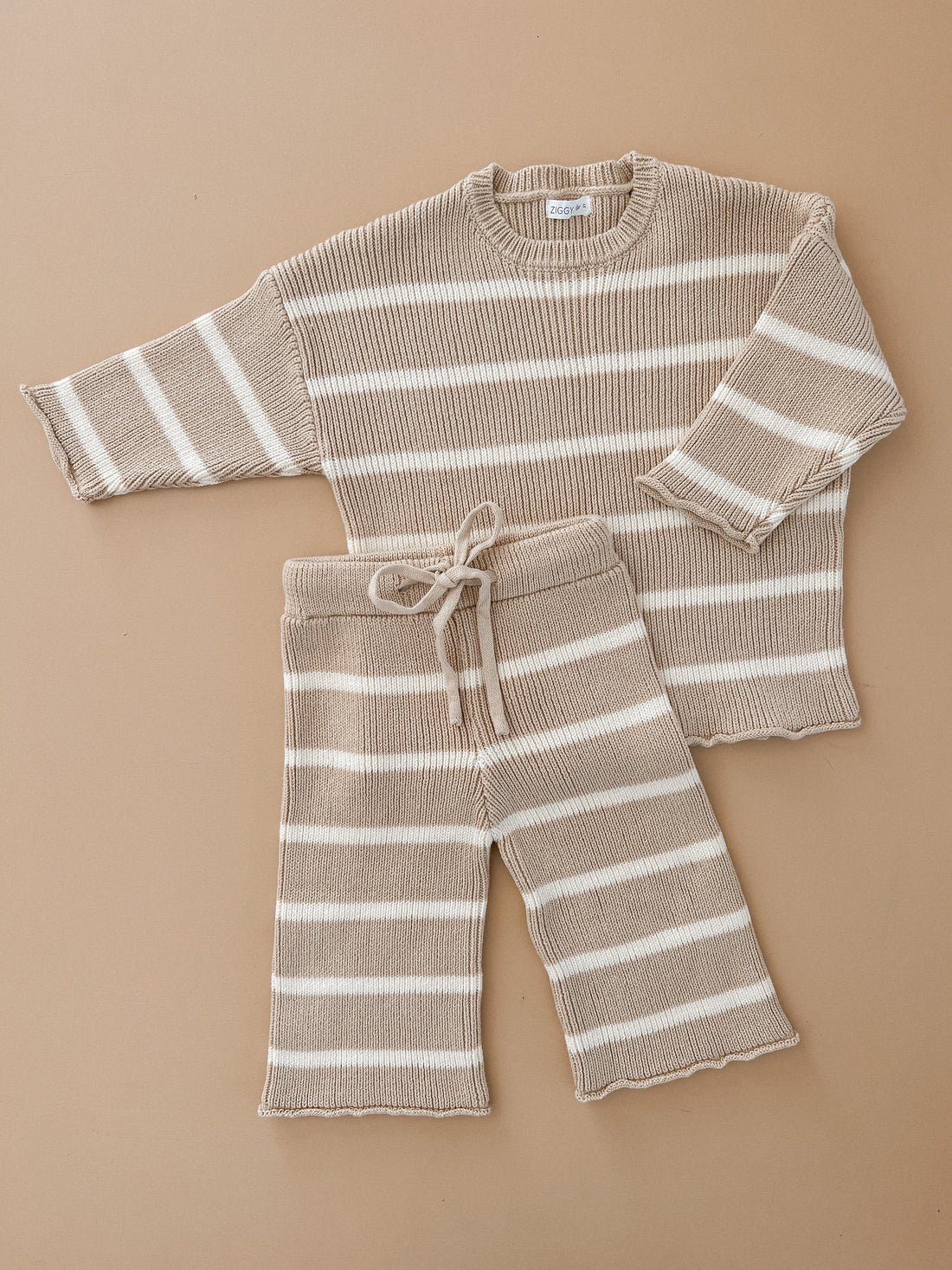 【LAST ONE】ZIGGY LOU - PULLOVER | BISCUIT STRIPES RIBBED