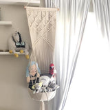 finn + emma - macrame toy hanging basket