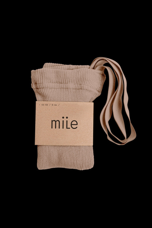 mile - brown-beige tights with braces