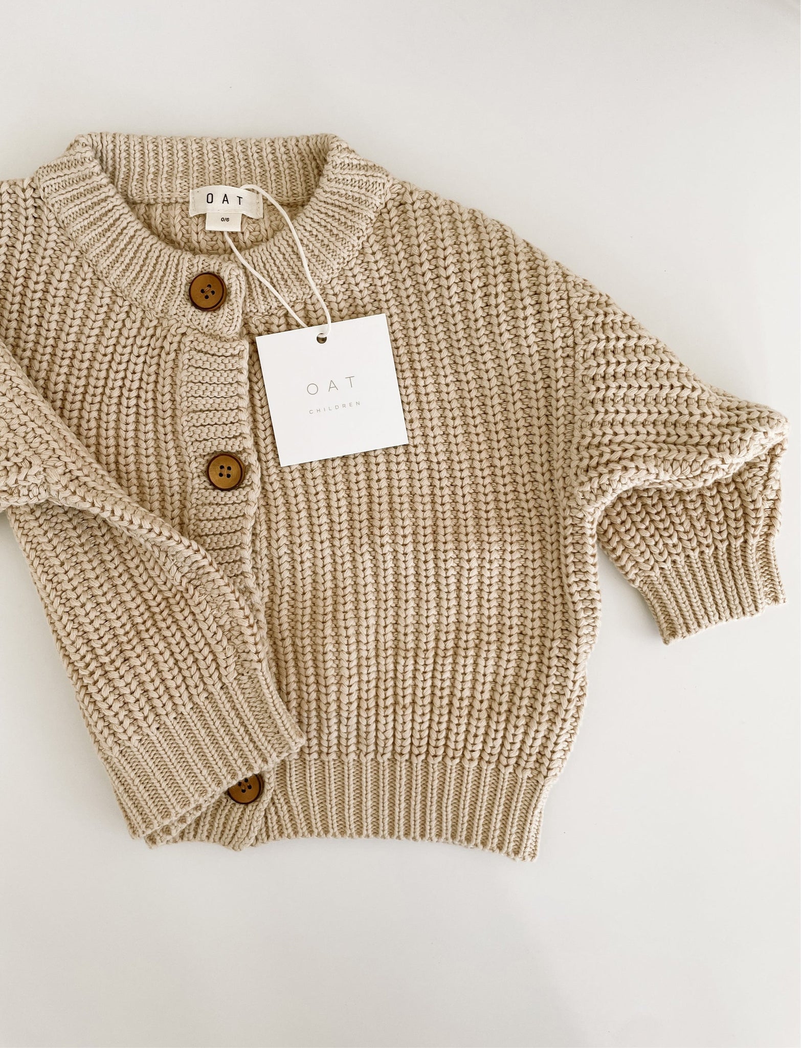 Oat Children - ' Carmel ' Chunky Cardigan – Engels Zimmer