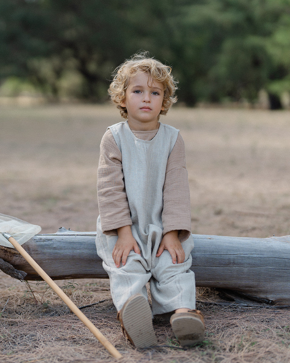 son and daughter - Rumi Linen Jumpsuit