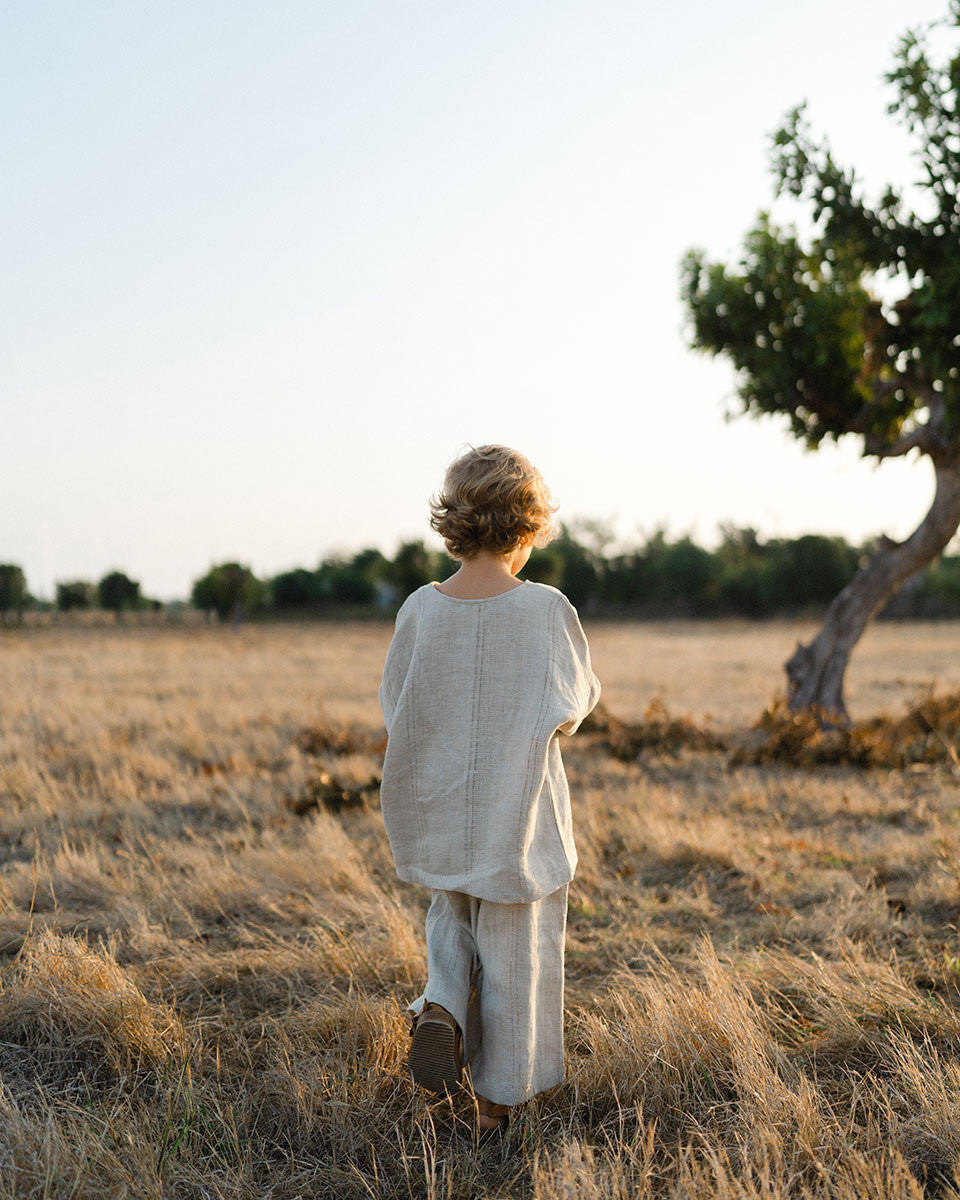 son and daughter - Rumi Linen Top