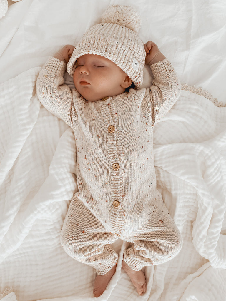 ZIGGY LOU - CLASSIC KNIT ROMPER | OATMEAL FLECK – Engels Zimmer